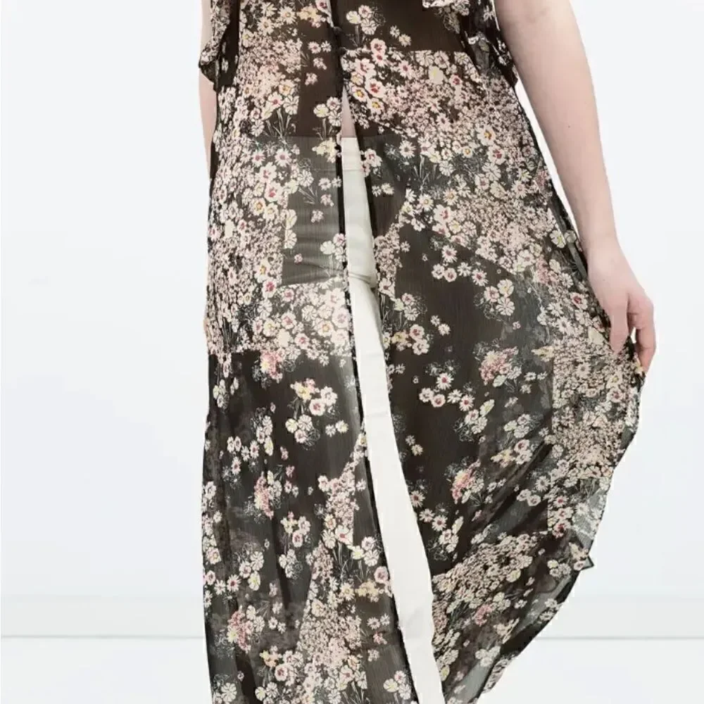 Zara Dress Neck Tunic Maxi Dress
